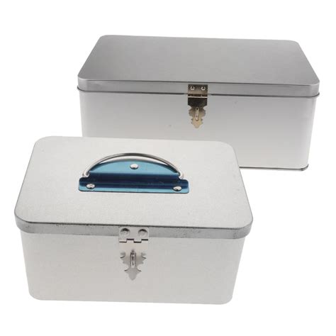 small metal rectangle boxes|metal storage boxes with locks.